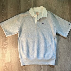 CHAMPION Short Sleeve Sweatshirt MEDIUM Unisex